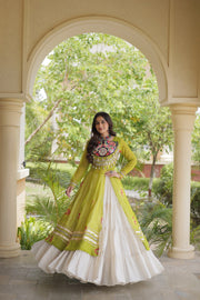 Women’s Kutchi Mirror Work Lehenga Choli With Kurti