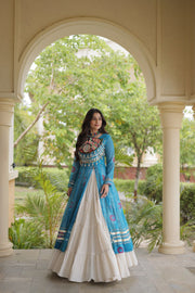 Women’s Kutchi Mirror Work Lehenga Choli With Kurti
