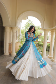 Women’s Kutchi Mirror Work Lehenga Choli With Kurti