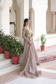Women’s Gown Embroidered Anarkali Suit Set with Dupatta
