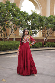 Women’s Kutchi Patchwork Anarkali Gown