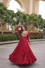 Women’s Kutchi Patchwork Anarkali Gown