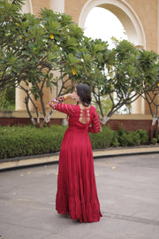 Women’s Kutchi Patchwork Anarkali Gown