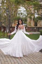 Women’s Kutchi Patchwork Anarkali Gown