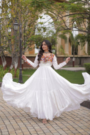 Women’s Kutchi Patchwork Anarkali Gown
