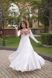 Women’s Kutchi Patchwork Anarkali Gown