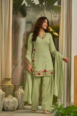 Women’s Straight Salwar Suit Set with & Dupatta