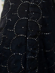 Women’s Black Lehenga Choli Set with Sequin Work and Sheer Dupatta