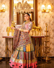 Women’s Heavy Muslin Cotton Digital Print Lehenga Choli with Real Mirror Work