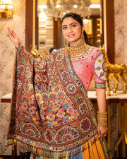Women’s Heavy Muslin Cotton Digital Print Lehenga Choli with Real Mirror Work