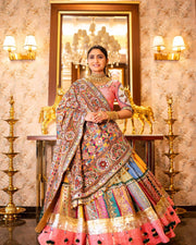 Women’s Heavy Muslin Cotton Digital Print Lehenga Choli with Real Mirror Work