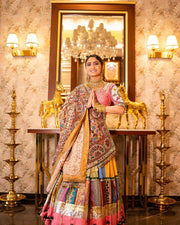 Women’s Heavy Muslin Cotton Digital Print Lehenga Choli with Real Mirror Work
