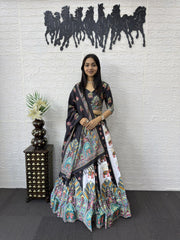 Women’s Printed Lehenga Choli with Dupatta, Traditional Indian Ethnic Wear