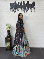 Women’s Printed Lehenga Choli with Dupatta, Traditional Indian Ethnic Wear