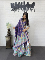 Women’s Printed Lehenga Choli with Dupatta, Traditional Indian Ethnic Wear