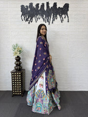 Women’s Printed Lehenga Choli with Dupatta, Traditional Indian Ethnic Wear