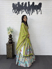 Women’s Printed Lehenga Choli with Dupatta, Traditional Indian Ethnic Wear