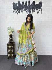 Women’s Printed Lehenga Choli with Dupatta, Traditional Indian Ethnic Wear
