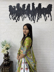 Women’s Printed Lehenga Choli with Dupatta, Traditional Indian Ethnic Wear
