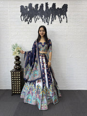 Women’s Printed Lehenga Choli with Dupatta, Traditional Indian Ethnic Wear