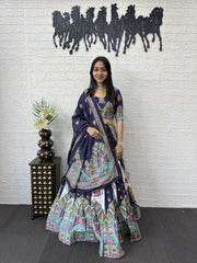 Women’s Printed Lehenga Choli with Dupatta, Traditional Indian Ethnic Wear