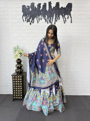 Women’s Printed Lehenga Choli with Dupatta, Traditional Indian Ethnic Wear