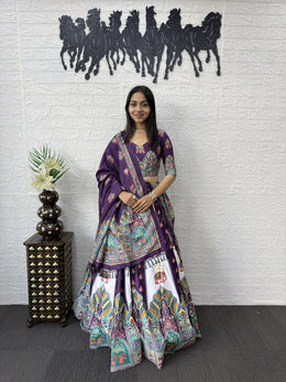 Women’s Printed Lehenga Choli with Dupatta, Traditional Indian Ethnic Wear