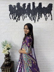 Women’s Printed Lehenga Choli with Dupatta, Traditional Indian Ethnic Wear