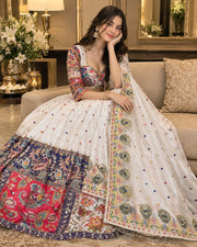 Women’s Floral Printed Lehenga Choli Set with Dupatta