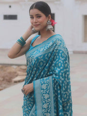 Design and Rich Zari Border, Elegant Indian Traditional Saree for Wedding, Festival & Party Wear