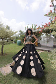 Women’s Lehenga Skirt with Mirror workSleeveless Blouse