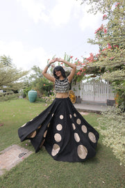 Women’s Lehenga Skirt with Mirror workSleeveless Blouse