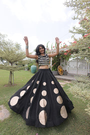 Women’s Lehenga Skirt with Mirror workSleeveless Blouse