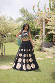 Women’s Lehenga Skirt with Mirror workSleeveless Blouse