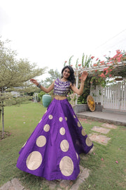 Women’s Lehenga Skirt with Mirror workSleeveless Blouse