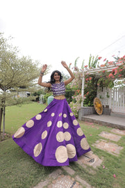 Women’s Lehenga Skirt with Mirror workSleeveless Blouse