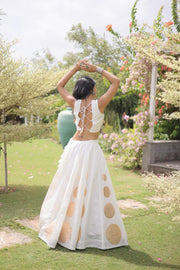 Women’s Lehenga Skirt with Mirror workSleeveless Blouse