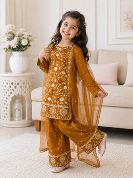 Traditional Ethnic 3-Piece Salwar Suit for Kids