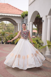 Women’s Lehenga Choli Set with Embroidered Blouse