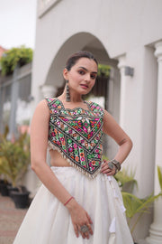 Women’s Lehenga Choli Set with Embroidered Blouse