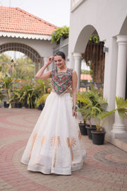 Women’s Lehenga Choli Set with Embroidered Blouse