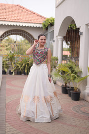 Women’s Lehenga Choli Set with Embroidered Blouse