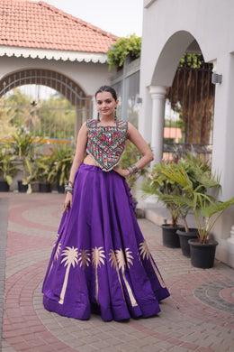 Women’s Lehenga Choli Set with Embroidered Blouse