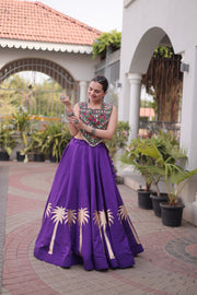 Women’s Lehenga Choli Set with Embroidered Blouse