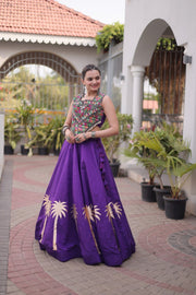 Women’s Lehenga Choli Set with Embroidered Blouse