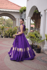 Women’s Lehenga Choli Set with Embroidered Blouse