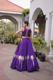 Women’s Lehenga Choli Set with Embroidered Blouse