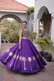 Women’s Lehenga Choli Set with Embroidered Blouse