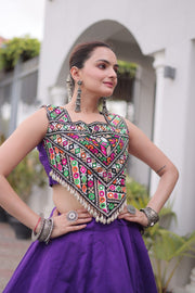 Women’s Lehenga Choli Set with Embroidered Blouse