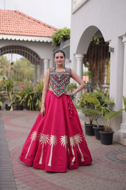 Women’s Lehenga Choli Set with Embroidered Blouse